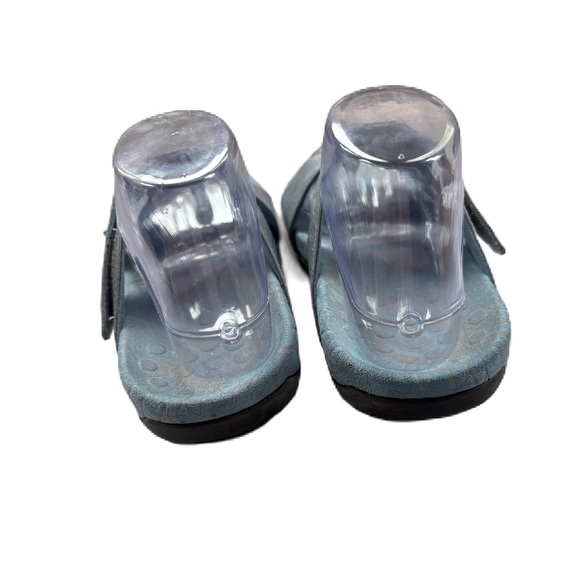 Vionic Blue Lauren Open Toe Slide Sandals Size 7 Two Strap Orthaheel Comfort - Picture 4 of 10
